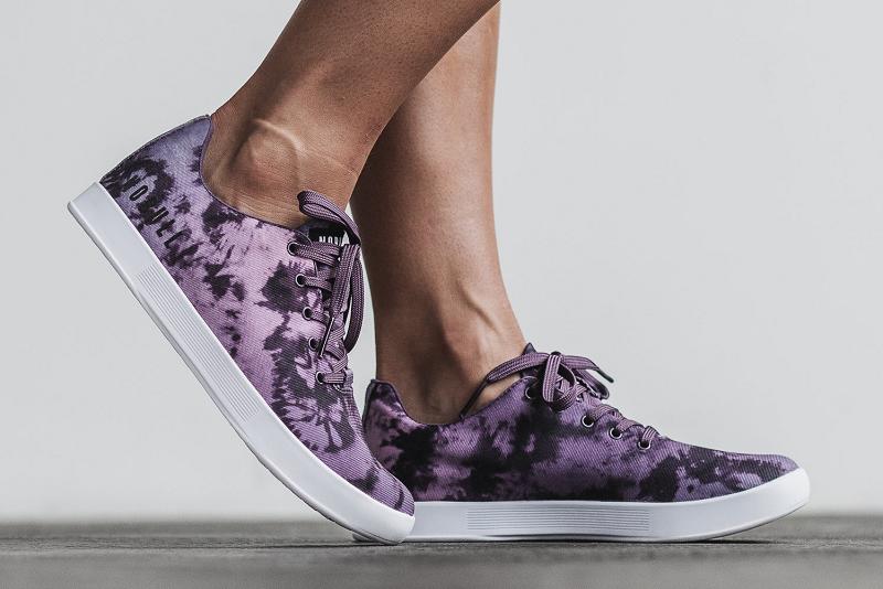 Purple Nobull Wisteria Tie-Dye Canvas Women's Trainers | CA R1918V